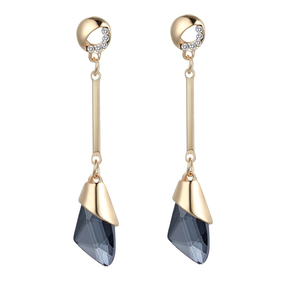 Eda Gold X Crystal Geometric Fashion Earrings 16$